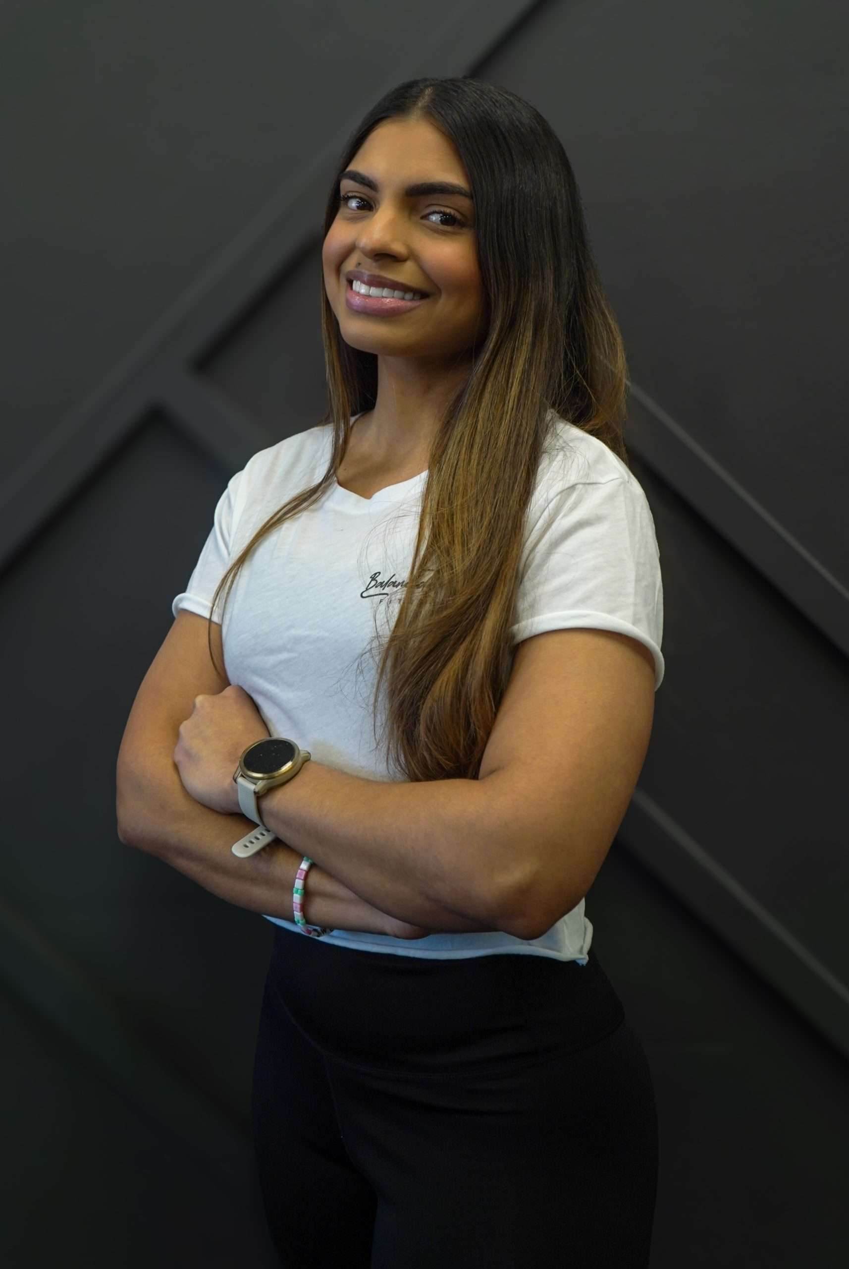 Jahel Mendoza, coach at Balanced Health Fitness, in the Seaford, NY studio.